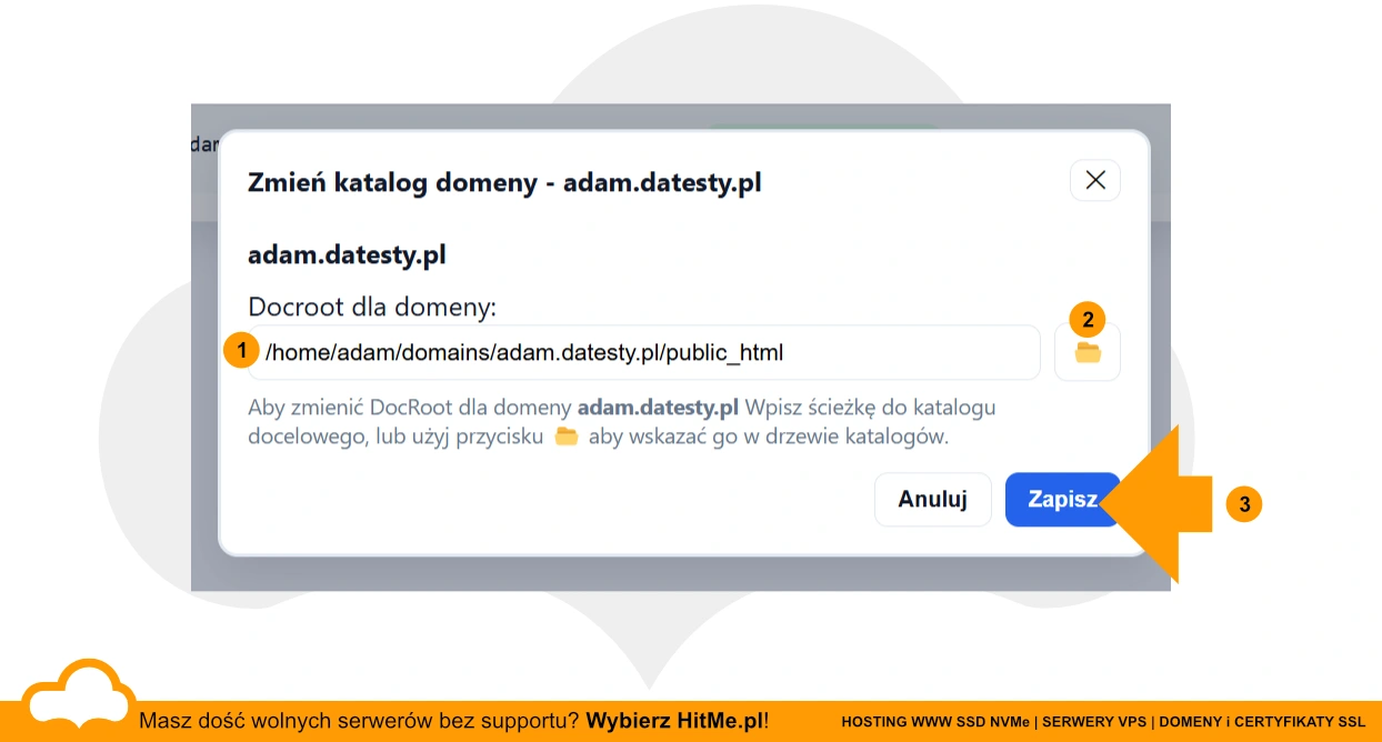 docroot directadmin