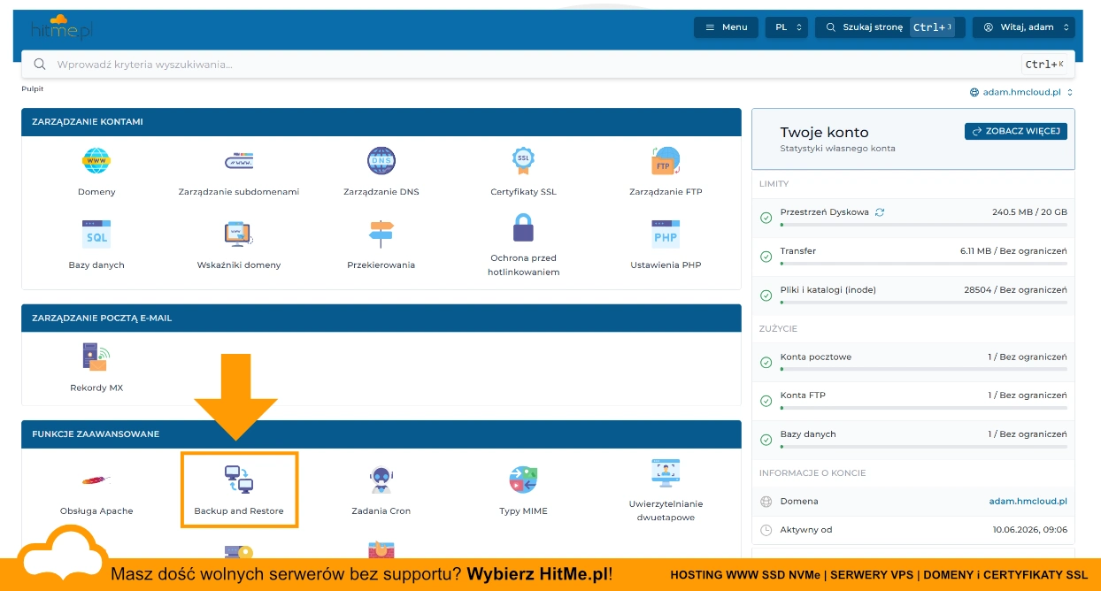 utwórz backup