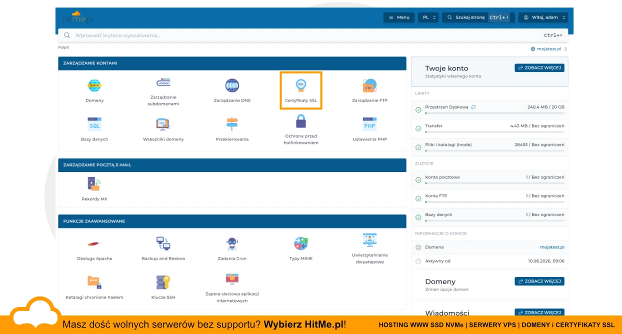 ssl w directadmin