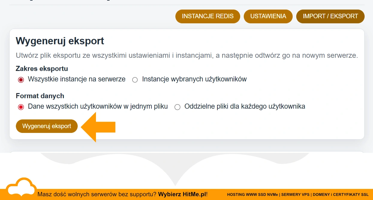 redis eksport