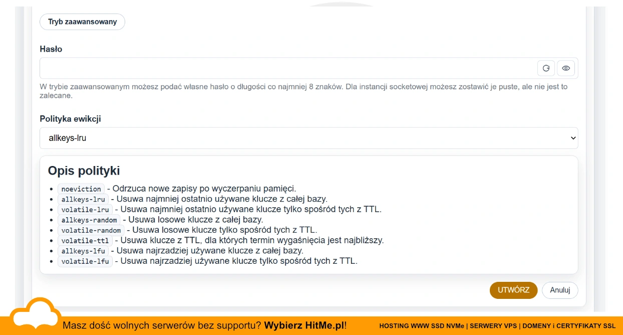 redis instancja tryb zaawansowany
