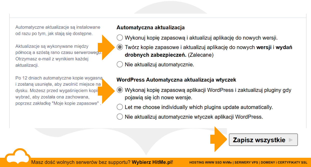 wordpress Installatron aktualizacja auto