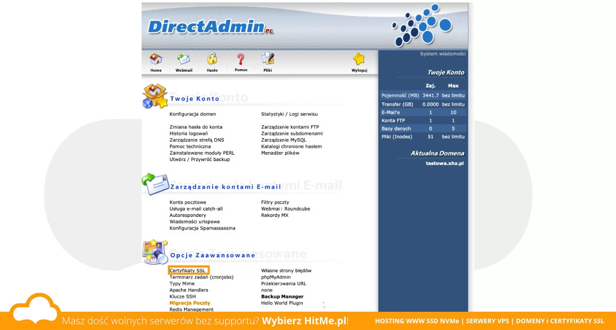 DirectAdmin SSL