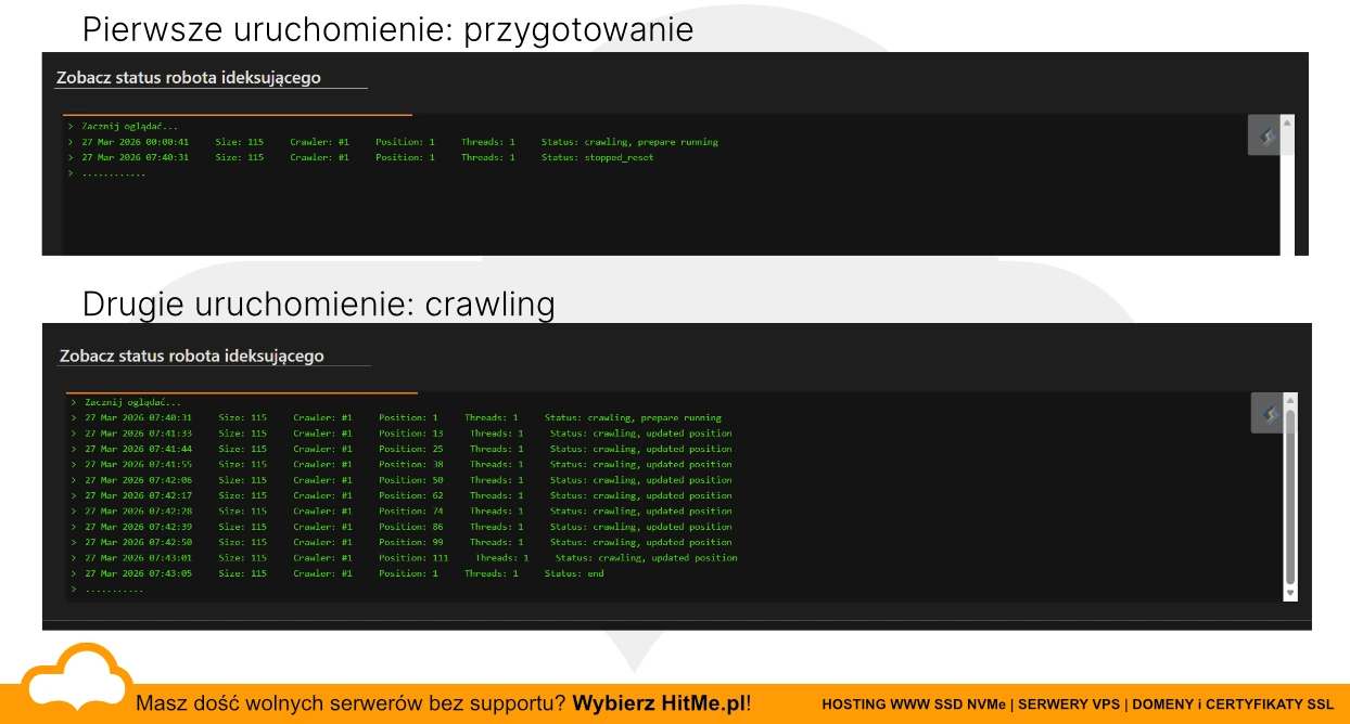 crawler stopped reset