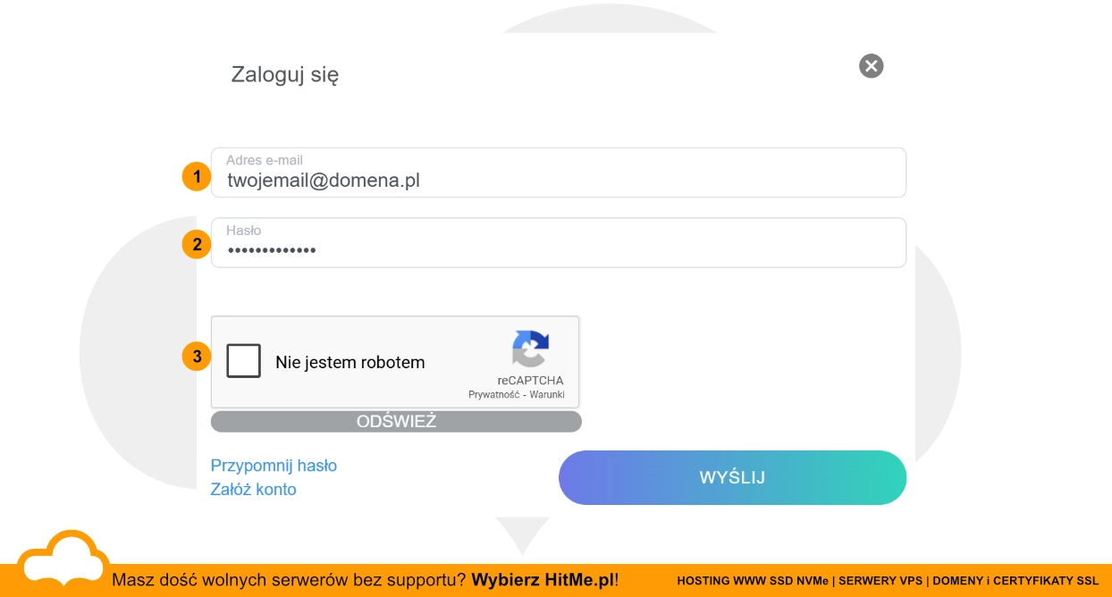 Panel Klienta formularz